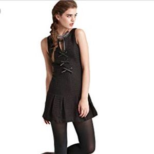 Free People Drop Waist Shirt Dress (Black)